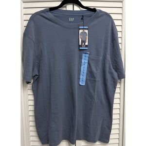 GAP Men's Blue Pocket Shirt Size LG Super Soft Men's The Gap Causal T Shirt NWT